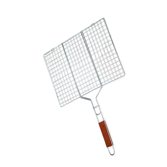 BBQ Rectangle Rack - Large Wooden Handle