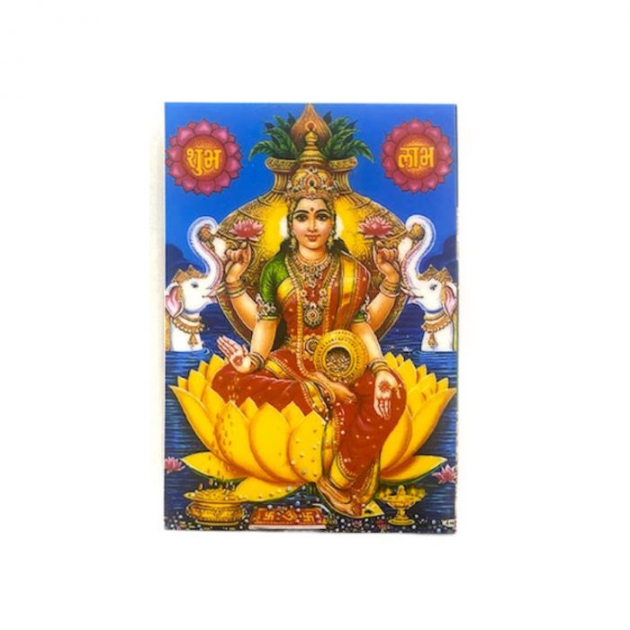 Laminated Sticker Of Goddess Laxmi