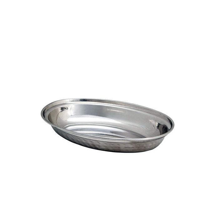 Stainless Steel Hammered Vegetable Dish (Oval) No 2 - 21cm