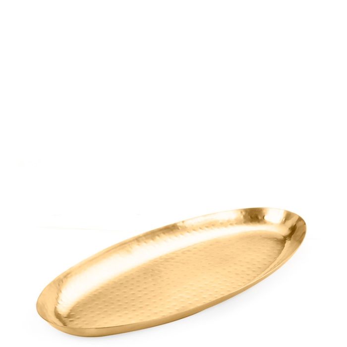 Oval Vintage Brass Effect Deluxe Platter - Small