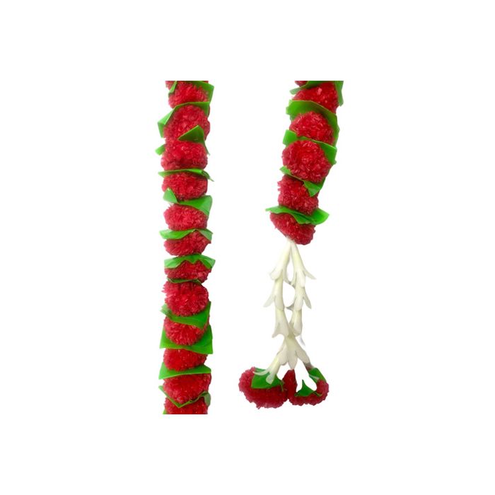 Single String Of Red Artificial Flower Ladi - 57