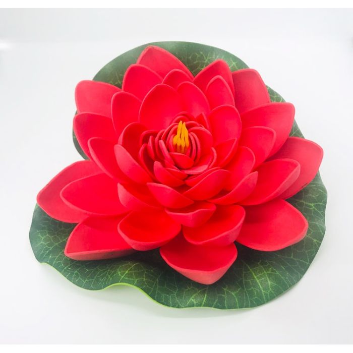 Floating Lotus Flower - Large - Red - Single