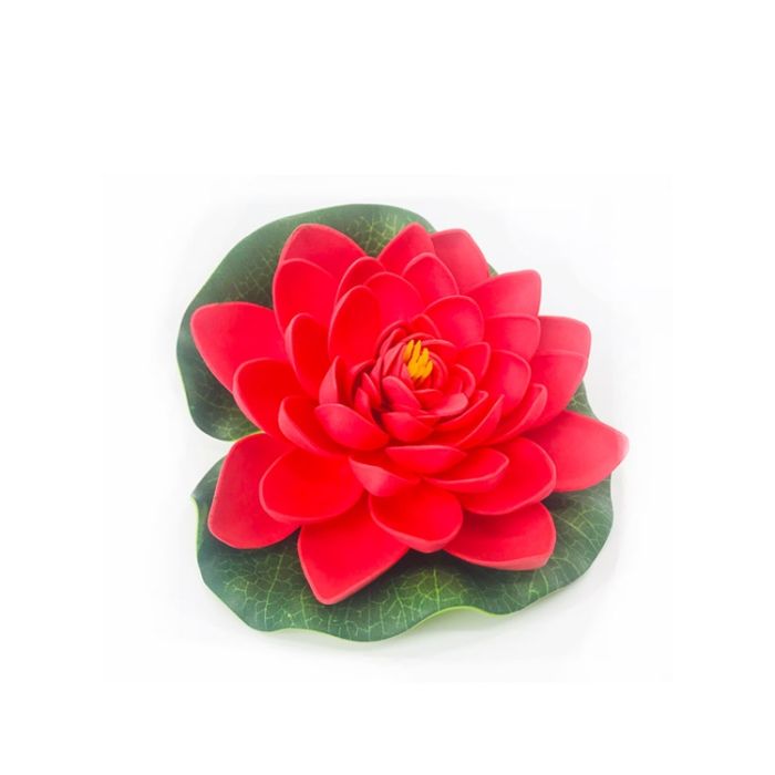 Floating Lotus Flower - Medium- Red - Single