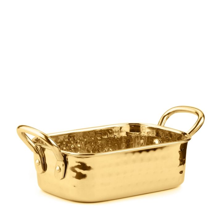 Rectangular Vintage Brass Roaster - 450ml