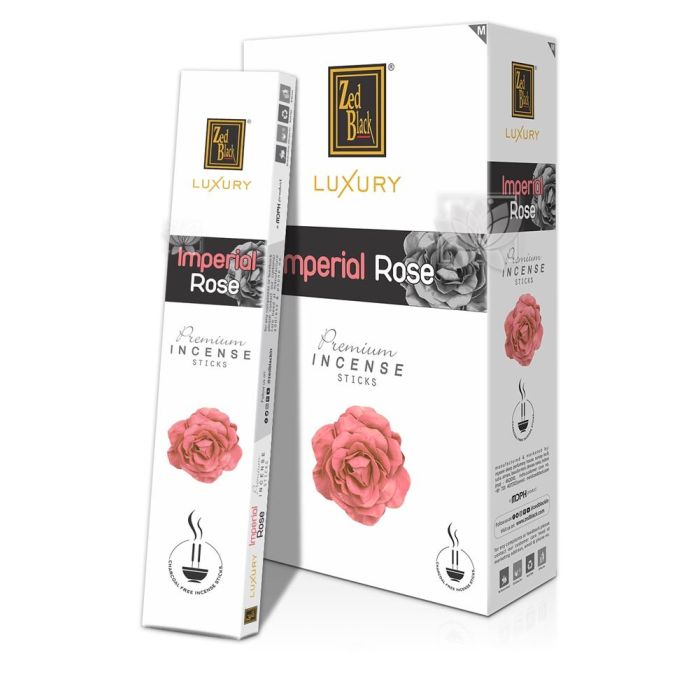 Zed Black Imperial Rose Incense Sticks (Pack Of 12)