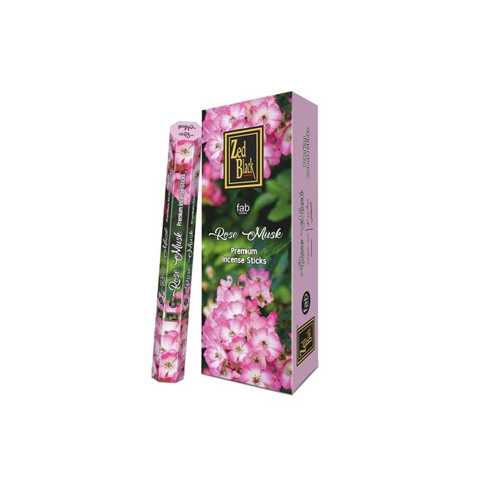 Zed Black Rose Musk Incense Sticks (Pack of 6)