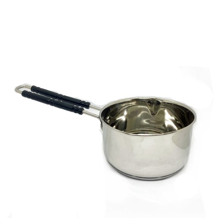 Stainless Steel Milk Pan with Pouring Lips - Size 14 cm