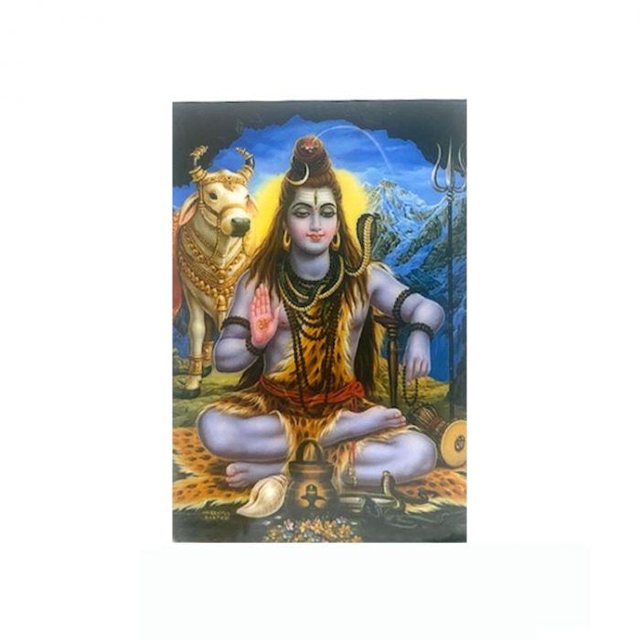 Laminated Sticker Of God Shiva