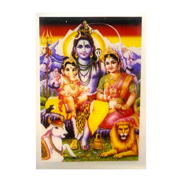 Acrylic Sticker Of Shiva With Family