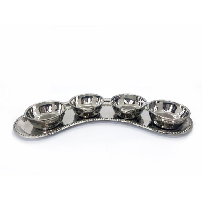 Stainless Steel Hammered Moon Thali