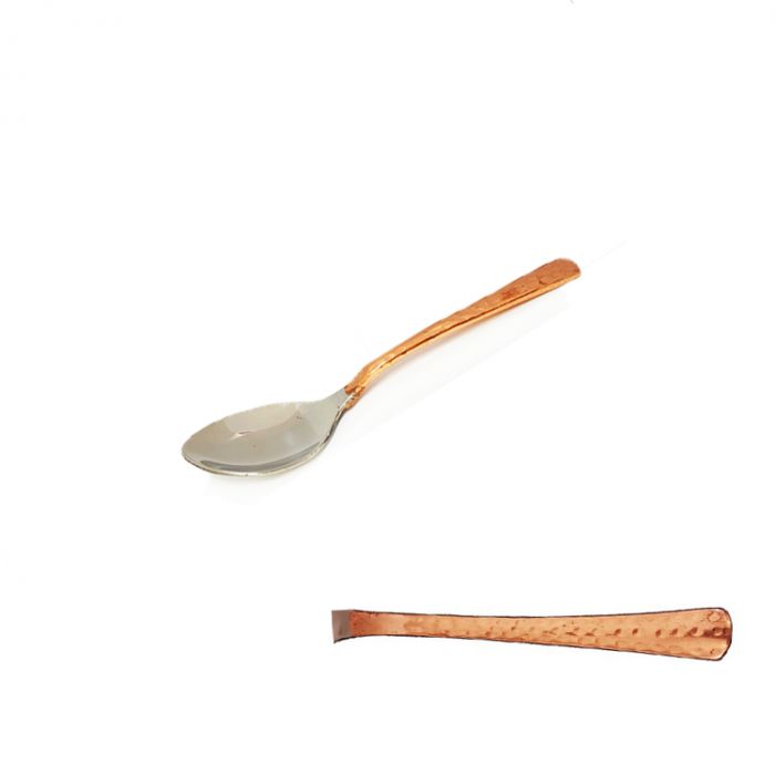 Copper Hammered Textured Handle Tea Spoon