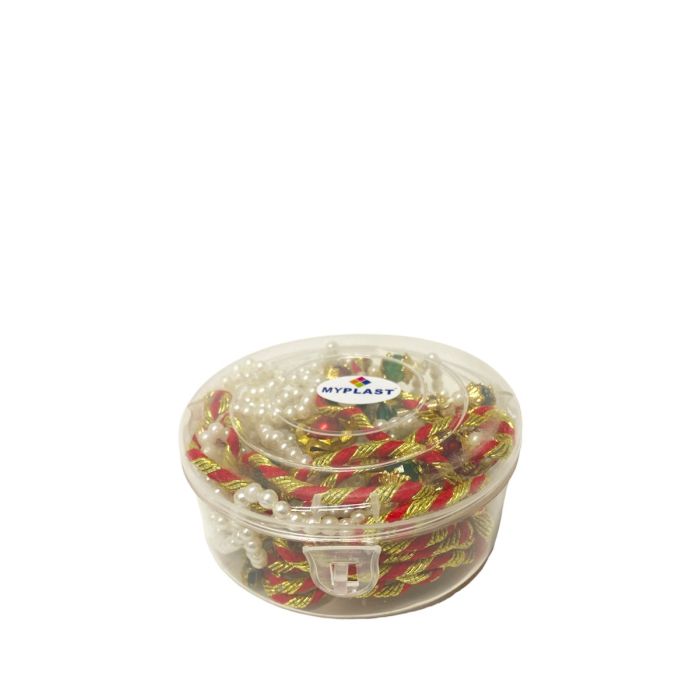 Varmala- Decorated Pearls, Red, Green & Gold - Hindu Wedding Goods