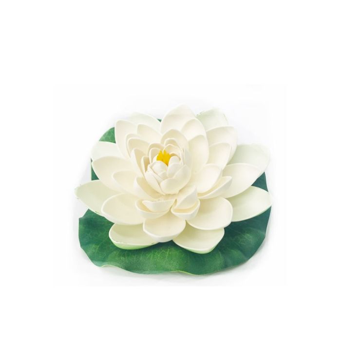 Floating Lotus Flower - Medium- White - Single