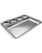 Stainless Steel 5 Compartment Dosa Plate