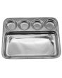 Stainless Steel 5 Compartment Dosa Plate