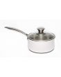 Zinel 5006 Tri-Ply Saucepan with Glass Lid, 1.5L-16cm, Stainless Steel