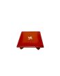 Wooden Red Chowki (Patla) Small Square