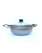 Grey Non-Stick Wok With Glass Lid – 22 cm