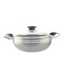 Grey Non-Stick Wok With Glass Lid – 24 cm