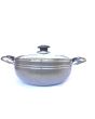 Grey Non-Stick Wok With Glass Lid – 24 cm