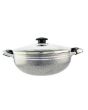 Grey Non-Stick Wok With Glass Lid – 32 cm
