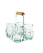 Indian Mini Chai glass carrier & 4 glasses set