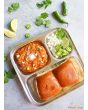 Stainless Steel Square Pavbhaji Plate -  3 Compartments Small