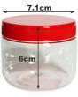 Sunpet 200 ml Red Top Plastic Food Storage Jars Canisters (4 Pack)