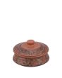 Terracotta Clay Leaf Handi with Dome Lid 6