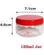 Sunpet 150 ml Red Top Plastic Food Storage Jars Canisters (6 Pack)