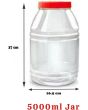 Sunpet 5000 ml Red Top Plastic Storage Jar Canister