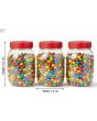 Sunpet 750 ml Red Top Plastic Food Storage Jars Canisters (2 Pack)