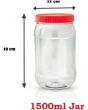 Sunpet 1500 ml Red Top Plastic Storage Jar Canister