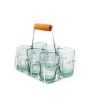 Indian Mini Chai glass carrier & 6 glasses set