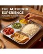 Stainless Steel Mirror Finish Bhojan Patra – 5 Compartments