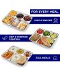 Stainless Steel Mirror Finish Bhojan Patra – 5 Compartments