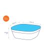 Freshbox Sq. Glass Storage Box With Plastic Lid 23cm