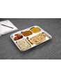 Stainless Steel Mirror Finish Bhojan Patra – 5 Compartments