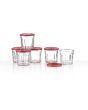 Luminarc Pot A Confiture Jam Storage Jars With Red Top Lid 50 cl (Pack of 6)