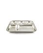 Stainless Steel Mirror Finish Bhojan Patra – 5 Compartments