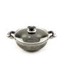 Grey Non-Stick Wok With Glass Lid – 26 cm