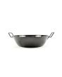  Enamel Pan 22cm Black with Two Handles