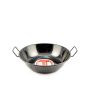  Enamel Pan 22cm Black with Two Handles