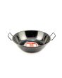  Enamel Pan 24cm Black with Two Handles