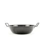  Enamel Pan 24cm Black with Two Handles
