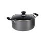 Zinel Hard Anodized Non-Stick Cookware Casserole With Glass Lid - 28 cm