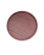 Wooden Mahogany Round Tray 30cm