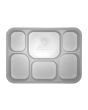 White Plastic 6 Compartment Disposable Trays-25 Pieces