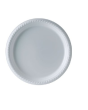Deep-Well Plastic Plate, White 23cm Pack of 50