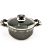Grey Non-Stick Casserole with Glass Lid – 34 cm